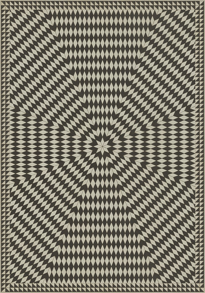 Vintage Vinyl Rug - Sunburst - Of Night and Light