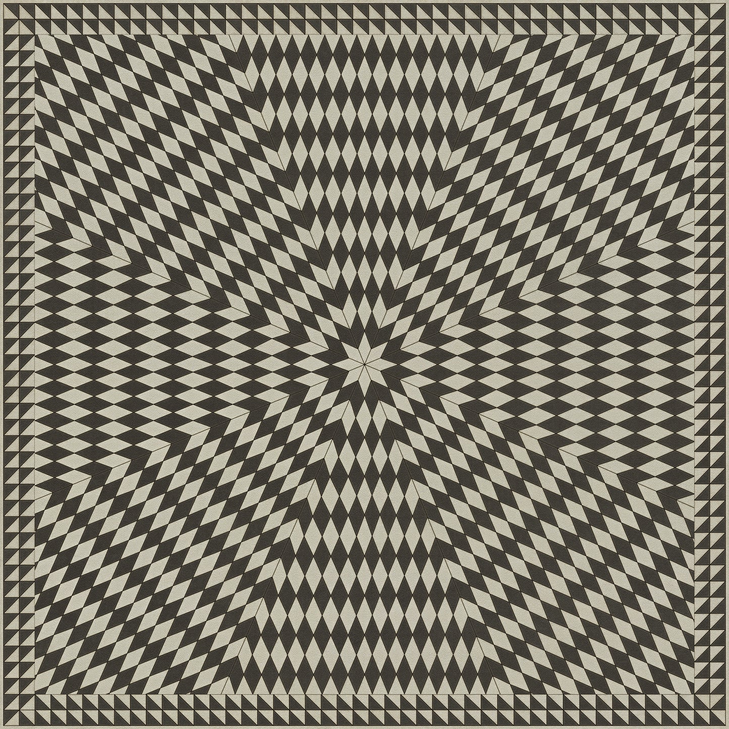Vintage Vinyl Rug - Sunburst - Of Night and Light