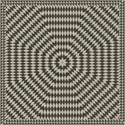 Vintage Vinyl Rug - Sunburst - Of Night and Light