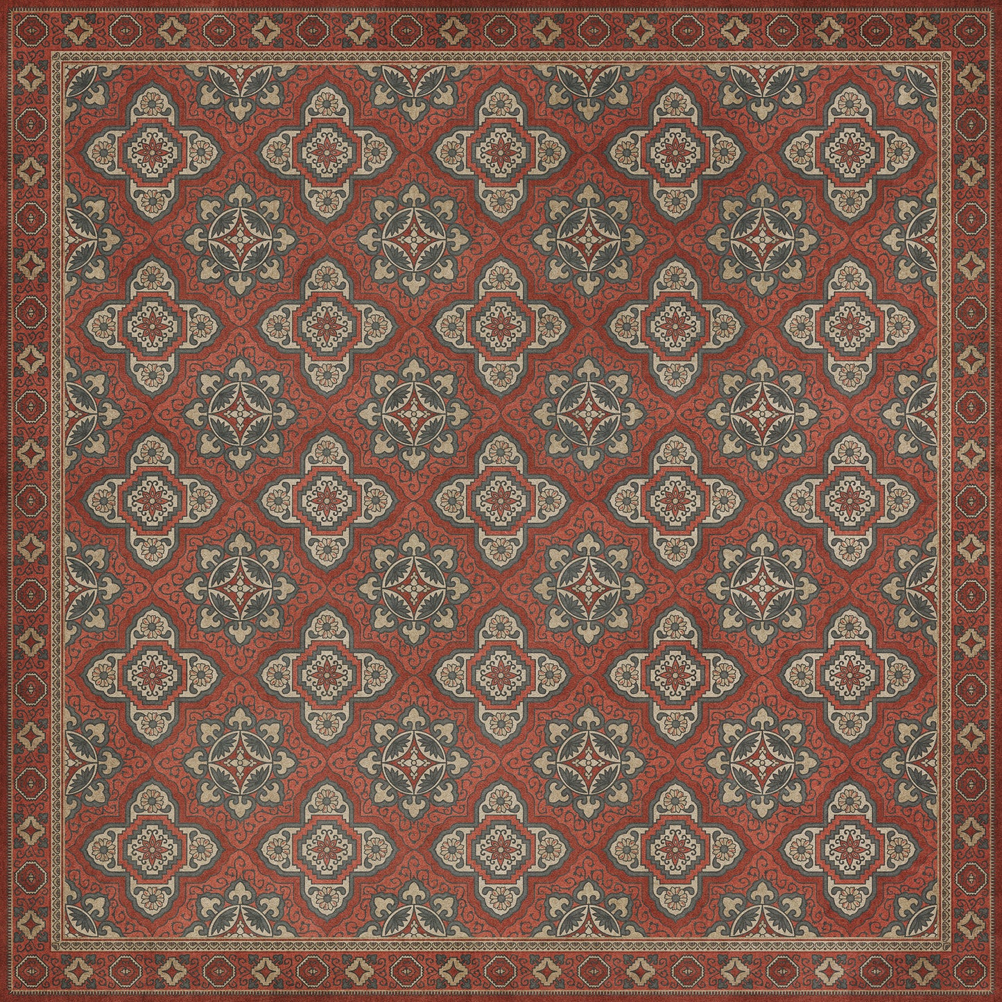 Vintage Vinyl Rug - Antiquary - Provenance