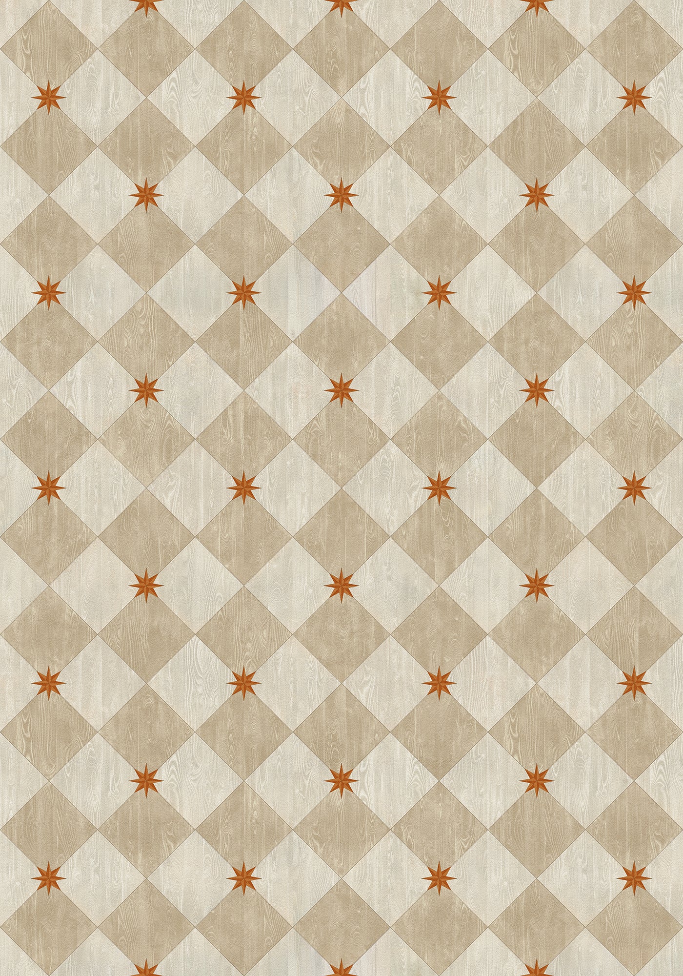 Vintage Vinyl Rug - Compass Diamond - Gala at the Garden