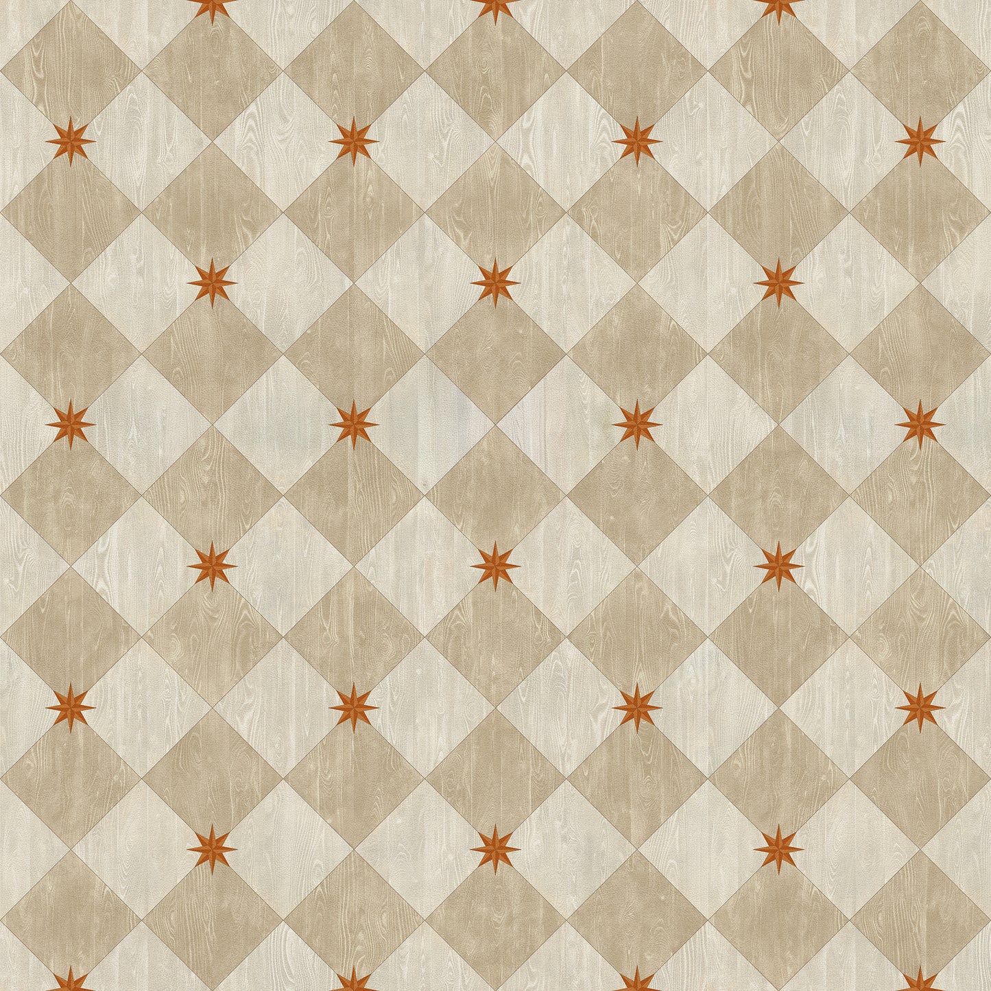 Vintage Vinyl Rug - Compass Diamond - Gala at the Garden