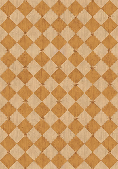 Vintage Vinyl Rug - Compass Diamond - Garden Grove