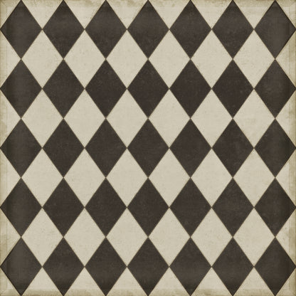 Vintage Vinyl Rug - Diamonds - Edwards