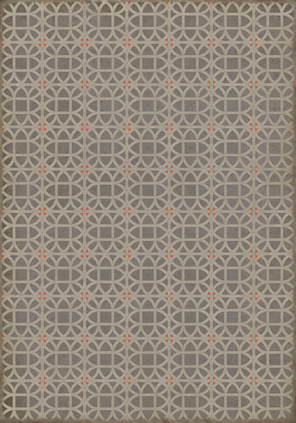 Vintage Vinyl Rug - Lamerie Lattice - George Wickes