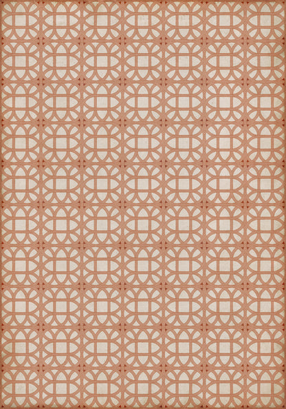 Vintage Vinyl Rug - Lamerie Lattice - Hester Bateman