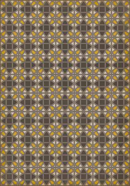 Vintage Vinyl Rug - Lamerie Lattice - Paul Revere