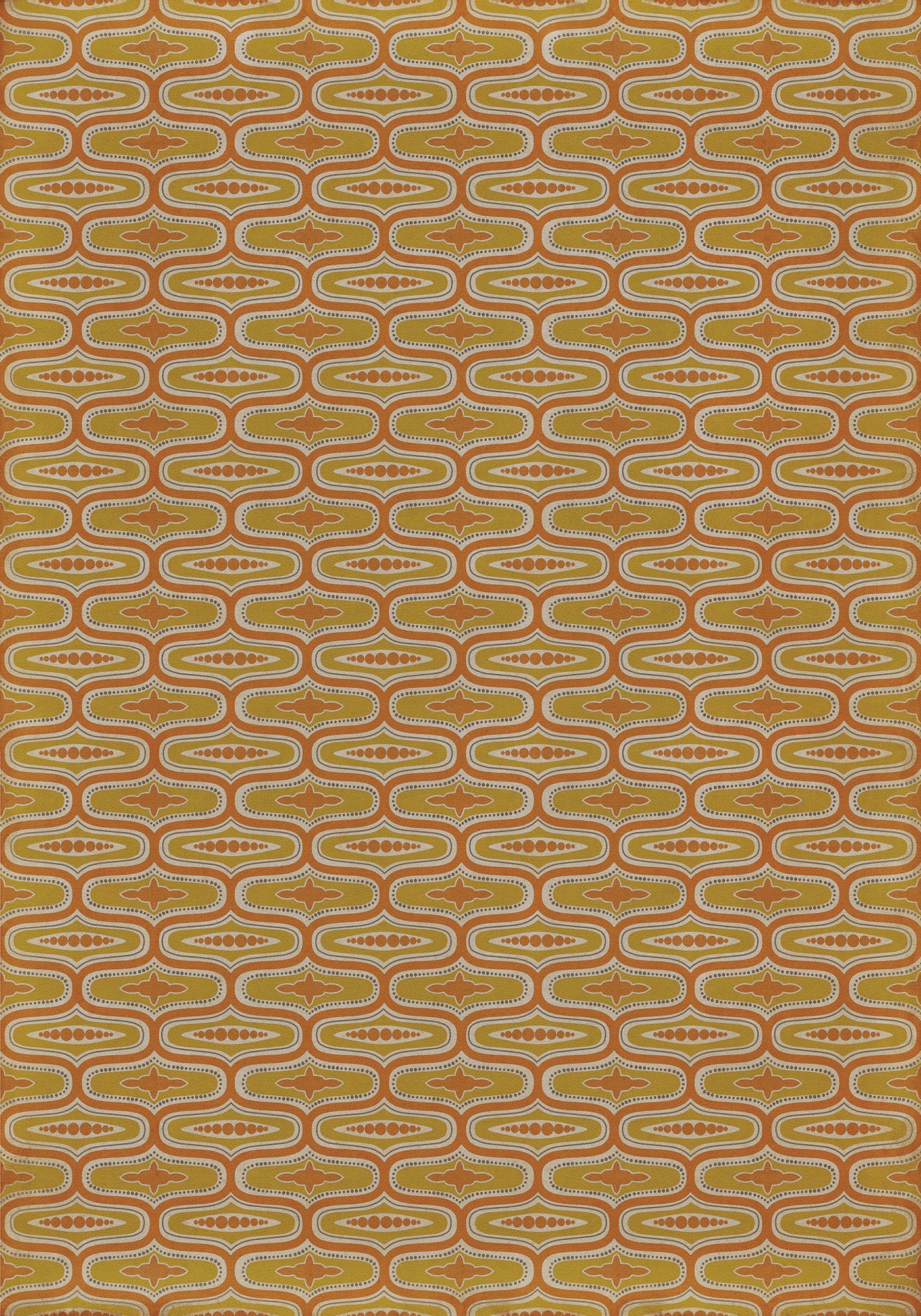 Vintage Vinyl Rug - Wavy Lines - Goldsmith