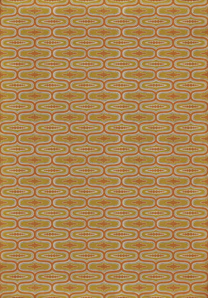Vintage Vinyl Rug - Wavy Lines - Goldsmith