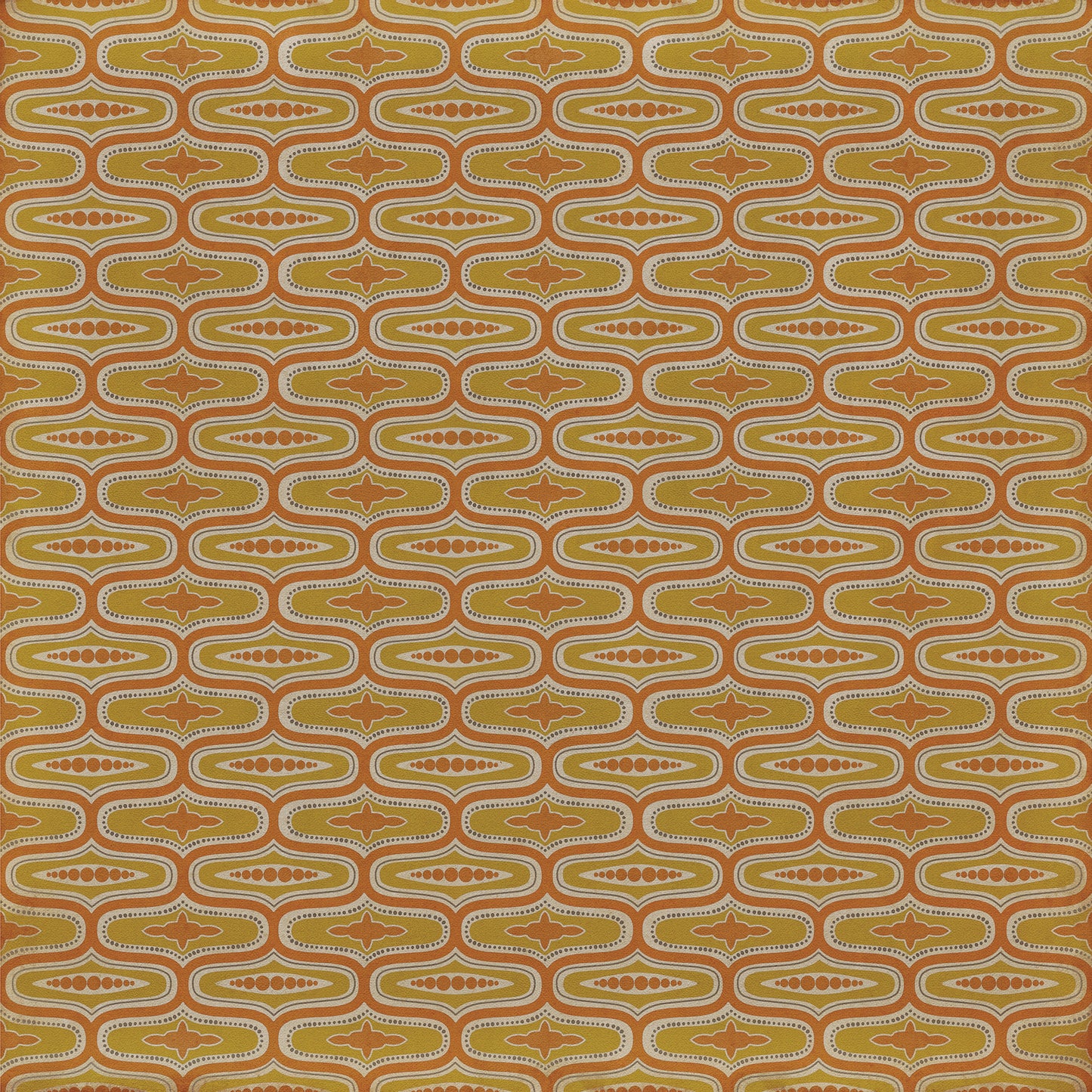 Vintage Vinyl Rug - Wavy Lines - Goldsmith