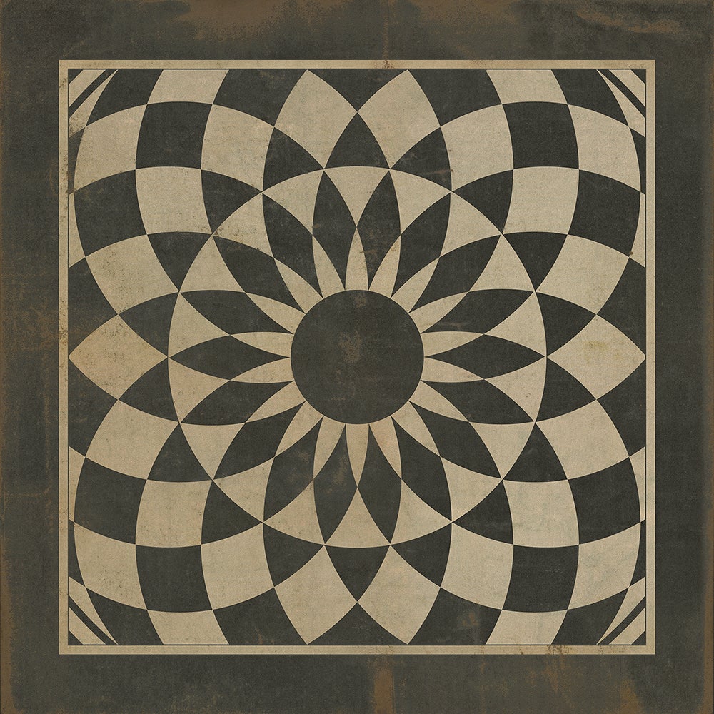 Vintage Vinyl Rug - Pattern 1 - We're all Mad Here