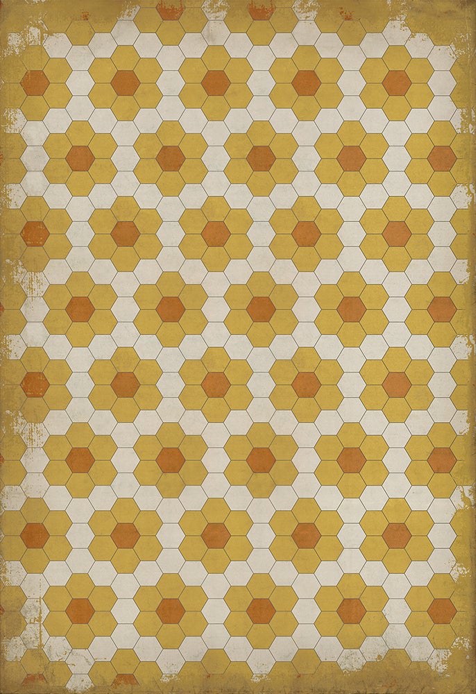 Vintage Vinyl Rug - Pattern 2 - Pushing up Daisies