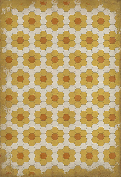 Vintage Vinyl Rug - Pattern 2 - Pushing up Daisies