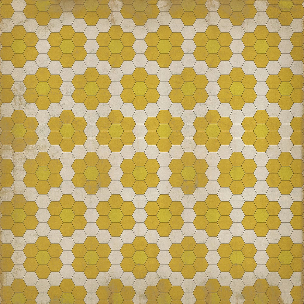 Vintage Vinyl Rug - Pattern 2 - The Bee's Knees