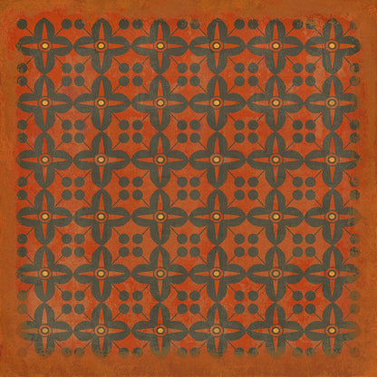 Vintage Vinyl Rug - Pattern 3 - Red Rum