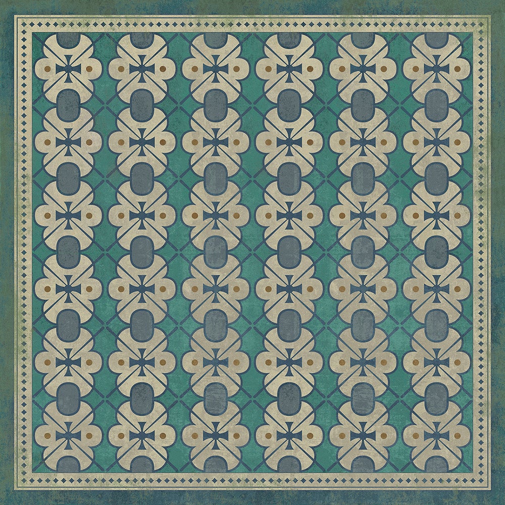 Vintage Vinyl Rug - Pattern 5 - Mrs Hudson