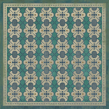 Vintage Vinyl Rug - Pattern 5 - Mrs Hudson