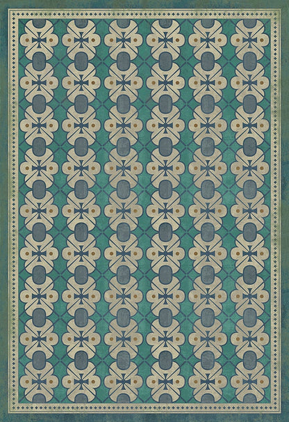 Vintage Vinyl Rug - Pattern 5 - Mrs Hudson