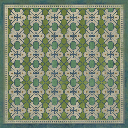 Vintage Vinyl Rug - Pattern 5 - Mrs Peacock