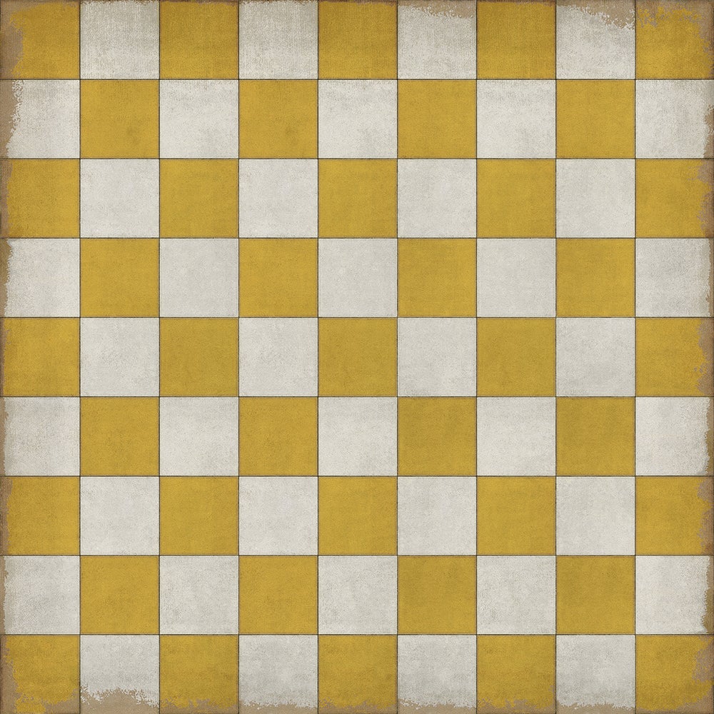 Vintage Vinyl Rug - Pattern 7 - Check Yourself