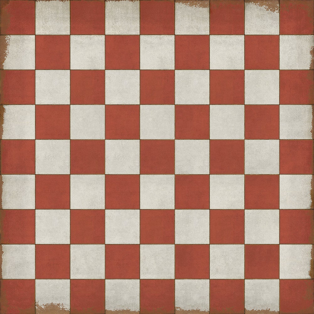 Vintage Vinyl Rug - Pattern 7 - Checked Out
