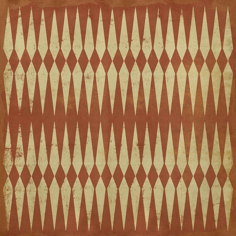 Vintage Vinyl Rug - Pattern 8 - Dante's Inferno