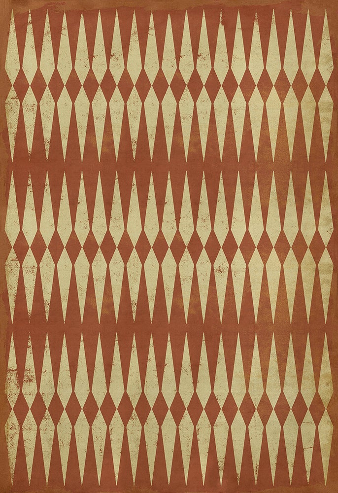 Vintage Vinyl Rug - Pattern 8 - Dante's Inferno
