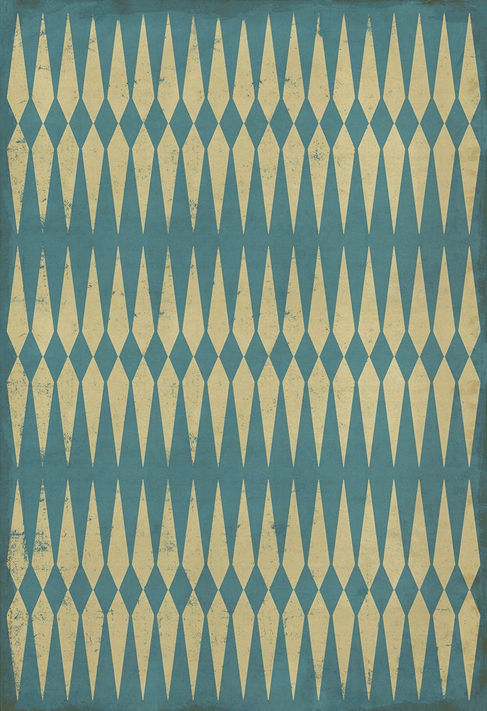 Vintage Vinyl Rug - Pattern 8 - Lady of the Lake