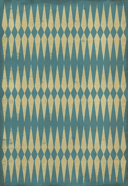 Vintage Vinyl Rug - Pattern 8 - Lady of the Lake