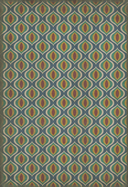 Vintage Vinyl Rug - Pattern 15 - Constantinople