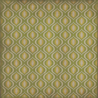 Vintage Vinyl Rug - Pattern 15 - Eye of Newt