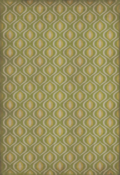 Vintage Vinyl Rug - Pattern 15 - Eye of Newt