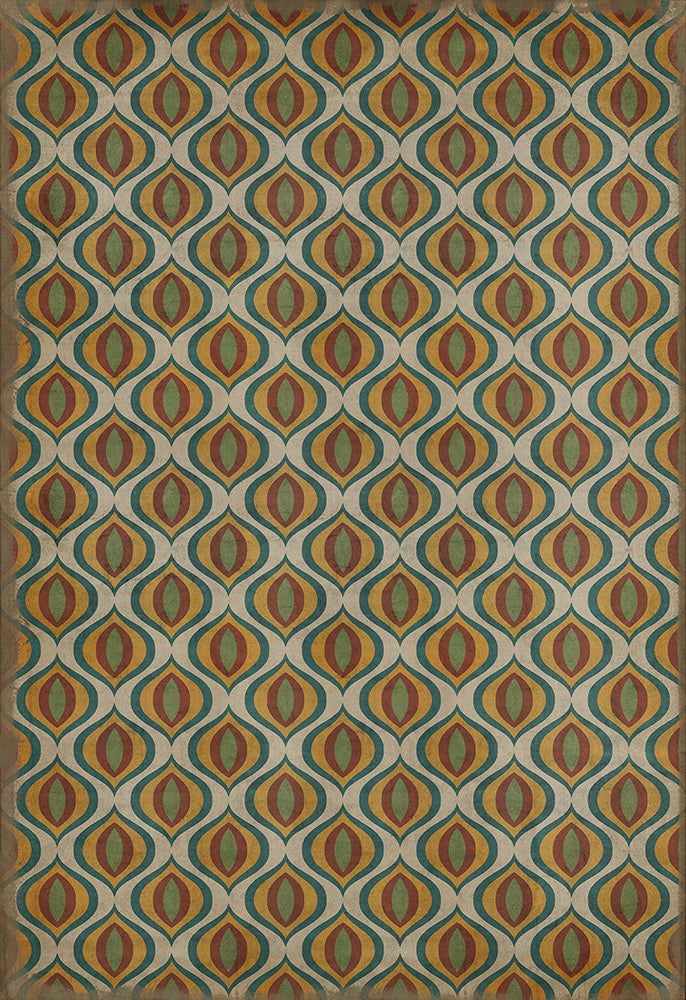 Vintage Vinyl Rug - Pattern 15 - Svengali