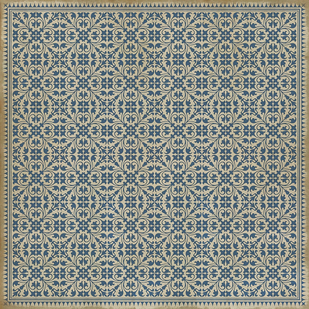 Vintage Vinyl Rug - Pattern 21 - Mad Hatter Tea Party