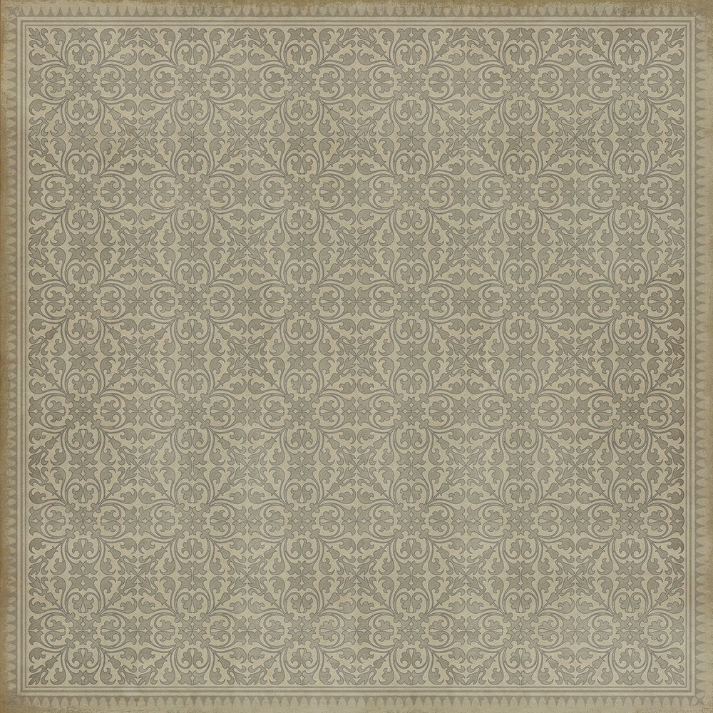 Vintage Vinyl Rug - Pattern 21 - the White Rabbit