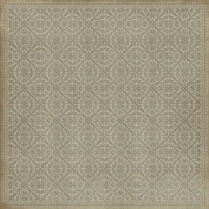 Vintage Vinyl Rug - Pattern 21 - the White Rabbit