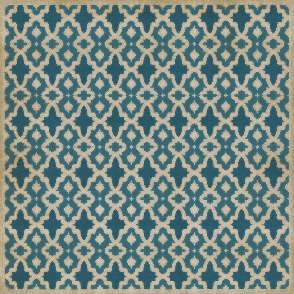 Vintage Vinyl Rug - Pattern 31 - the Blue Mosque
