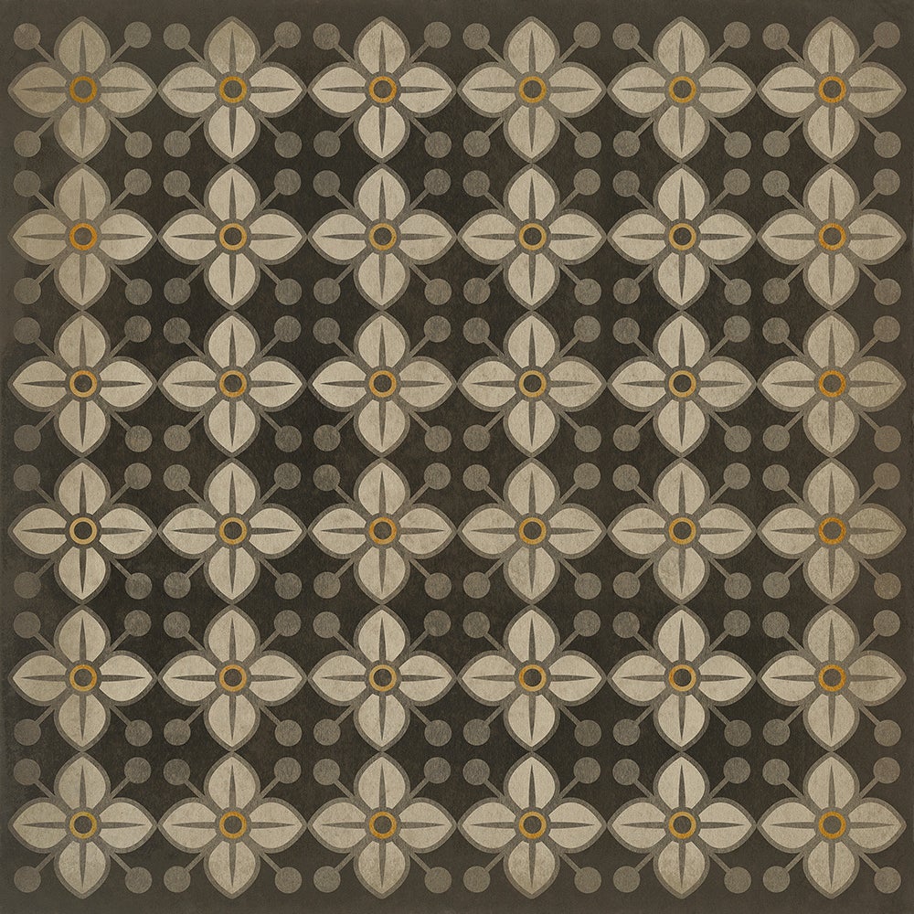 Vintage Vinyl Rug - Pattern 32 - Daffodils