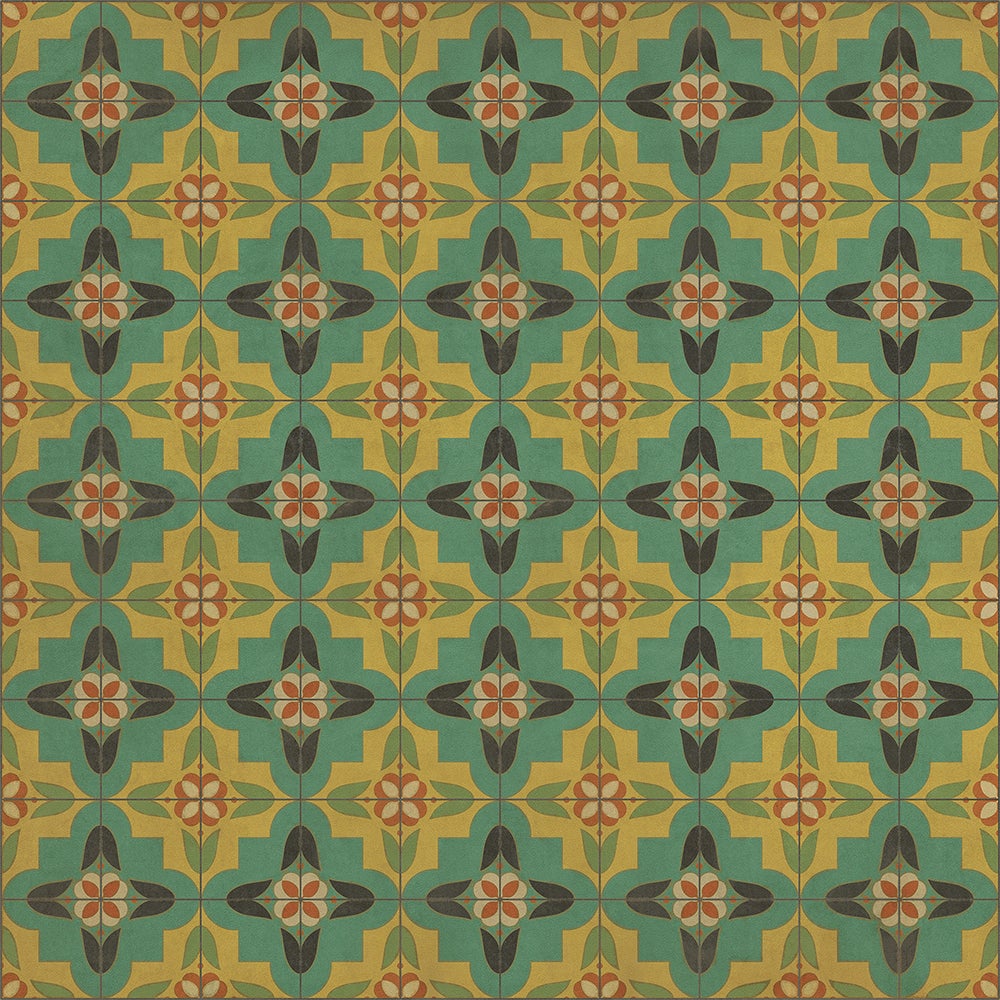 Vintage Vinyl Rug - Pattern 33 - Ballyhoo