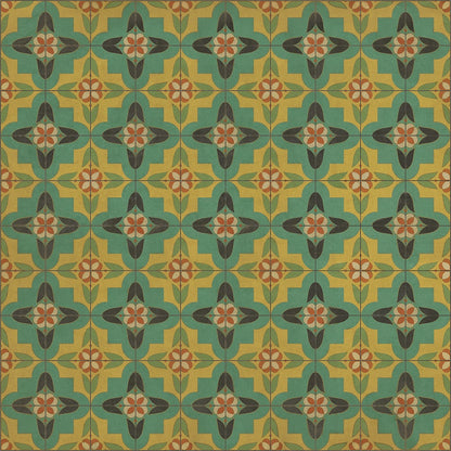 Vintage Vinyl Rug - Pattern 33 - Ballyhoo