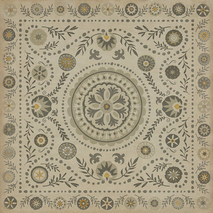 Vintage Vinyl Rug - Pattern 38 - Je Pense