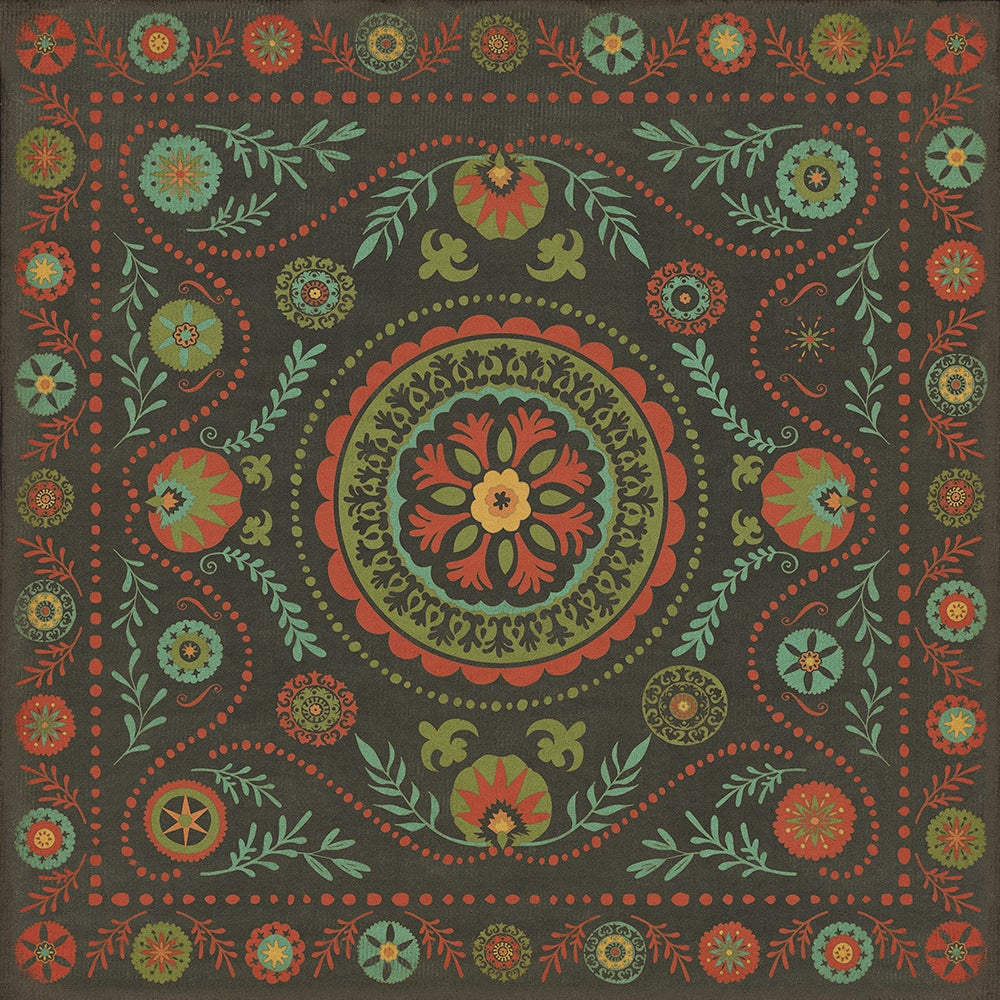 Vintage Vinyl Rug - Pattern 38 - State of Mind