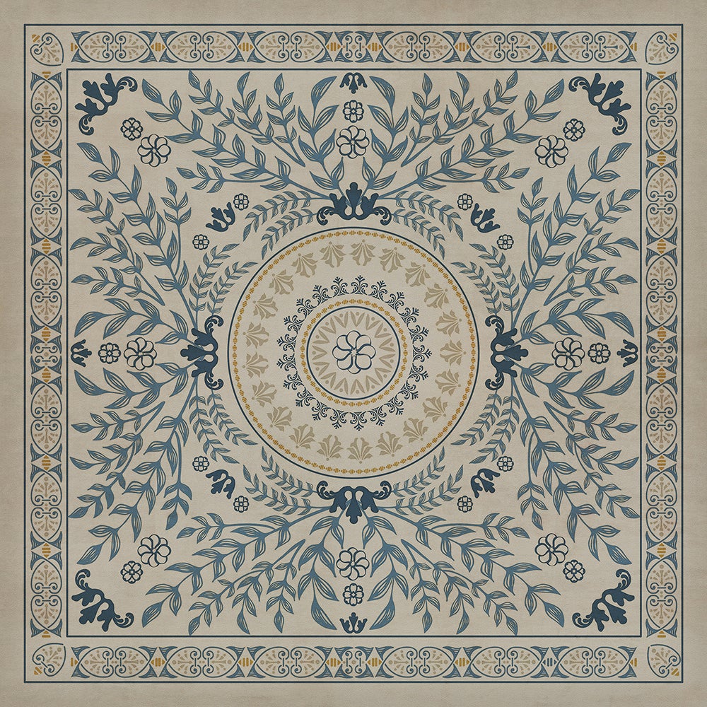 Vintage Vinyl Rug - Pattern 40 - Villa dEste