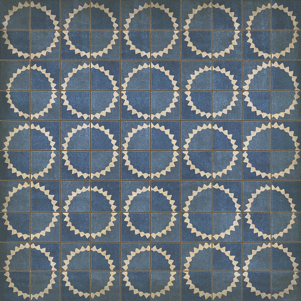 Vintage Vinyl Rug - Pattern 46 - Empty Spaces Between the Stars
