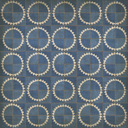 Vintage Vinyl Rug - Pattern 46 - Empty Spaces Between the Stars