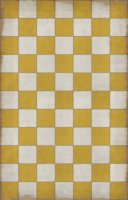 Vintage Vinyl Rug - Pattern 7 - Check Yourself