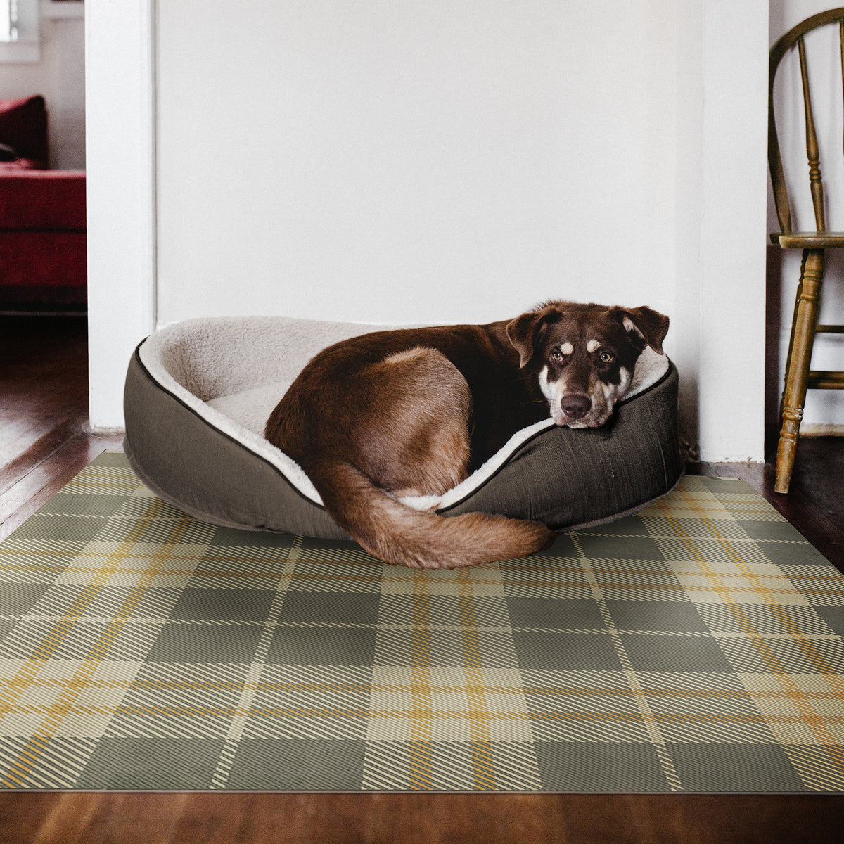 Vintage Vinyl Rug - Pattern 66 - White Cliffs