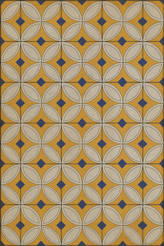 Vintage Vinyl Rug - Pattern 70 - While the Light Shines On