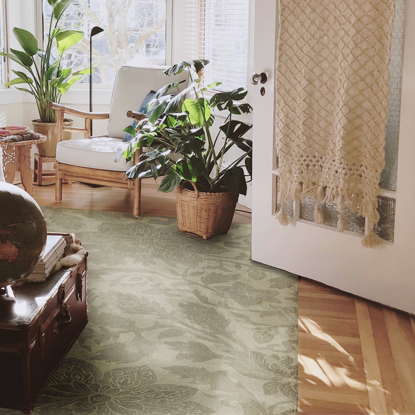 Vintage Vinyl Rug - Pattern 71 - East China Sea