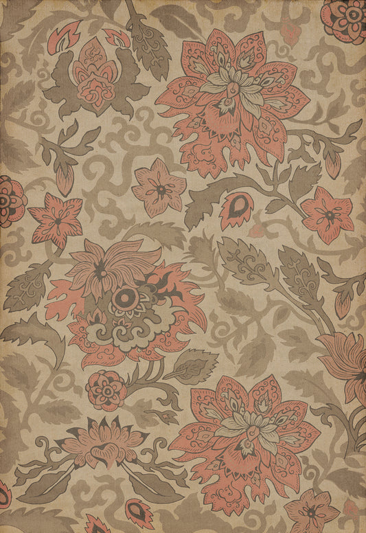 Vintage Vinyl Rug - Pattern 71 - Kyoto